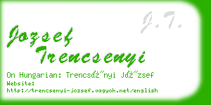 jozsef trencsenyi business card